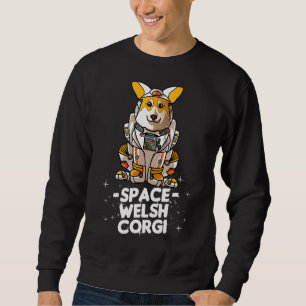 Christmas Space Welsh Corgi Suit Dad Mum Dog Sweatshirt