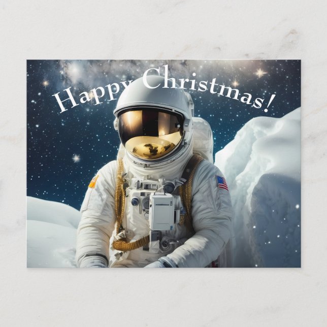 Christmas Spaceman Postcard (Front)