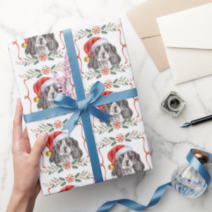 Christmas Spaniel Dog Wrapping Paper
