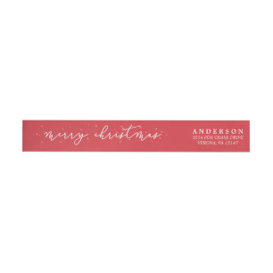 Christmas Sparkles Merry Christmas Address Label
