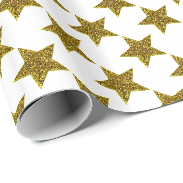 Christmas sparkly stars wrapping paper (Roll Corner)
