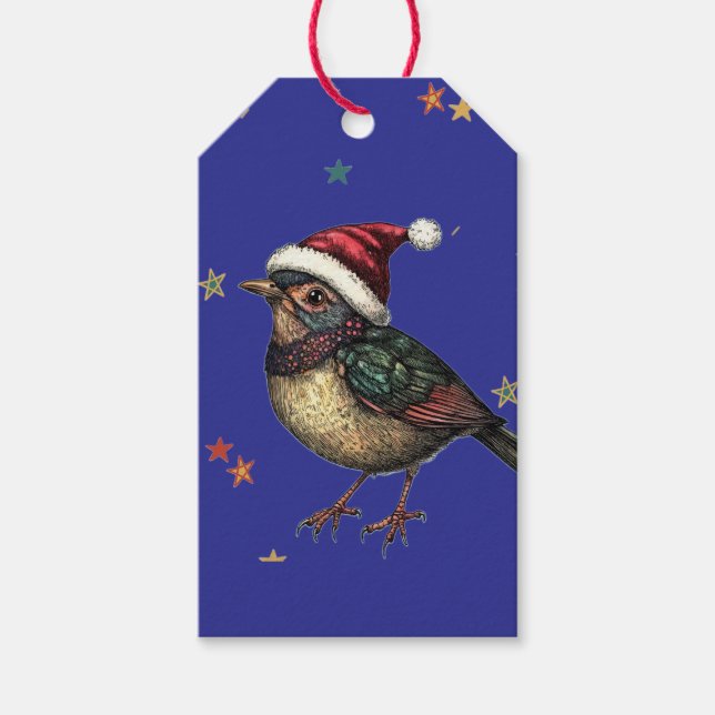 CHRISTMAS SPARROW GIFT TAG (Front)