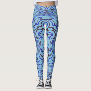 Christmas Special blue  "Ratti_Creative_Arts" L Leggings