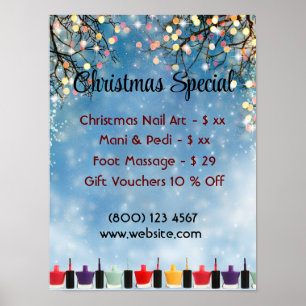 Christmas Special Nail Salon Poster