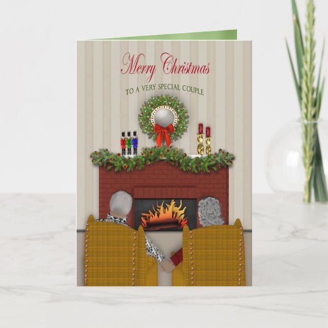 Christmas, Special Senior Couples Holding Hands Card (Front)