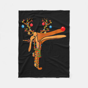 Christmas Speculum Reindeer Funny Xmas Nurse Midwi Fleece Blanket