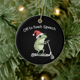 Christmas Speech Therapist SLP Communication Ceramic Tree Decoration