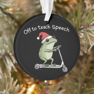 Christmas Speech Therapist SLP Communication Ornament