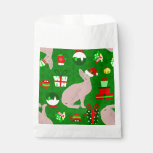christmas sphynx cat santa sphinx  favour bags