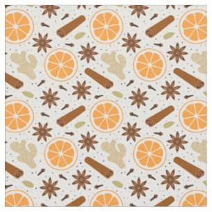 Christmas spices fabric