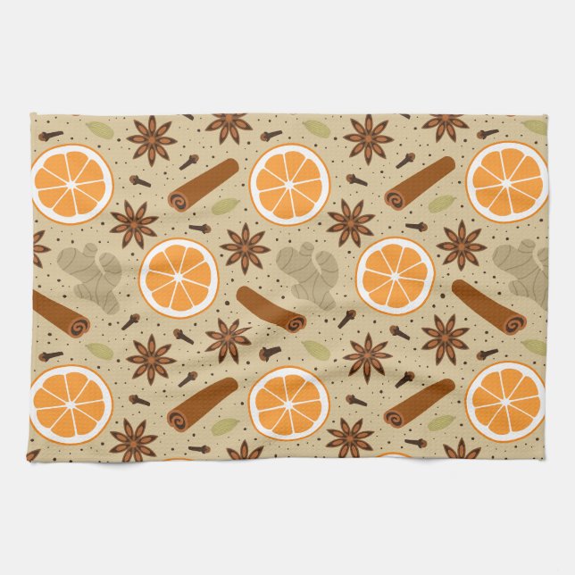 Christmas spices Kitchen Towels (Horizontal)