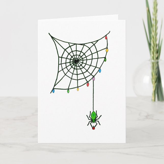Christmas Spider Web Lights Goth Holiday (Front)