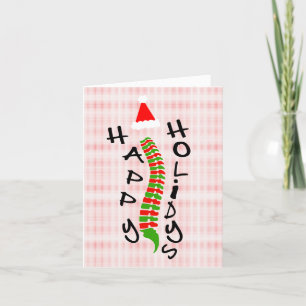 Christmas Spinal Column Chiropractic Greeting Card