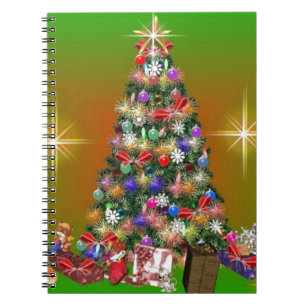 christmas spiral notebook