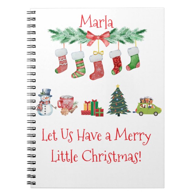 Christmas Spiral Notebook – Christmas Gift Planner (Front)