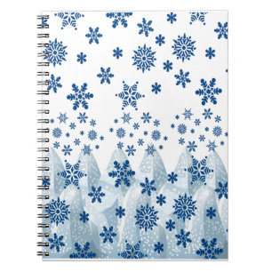 Christmas Spiral Notebook Snowflake