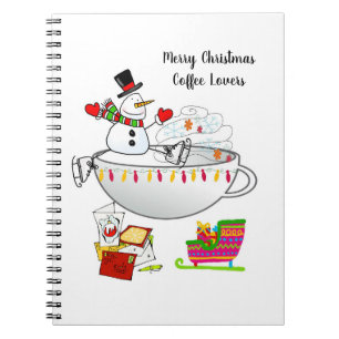 Christmas Spiral Notebook Snowman 