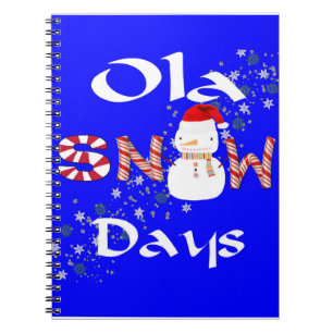 Christmas Spiral Notebook Snowman 