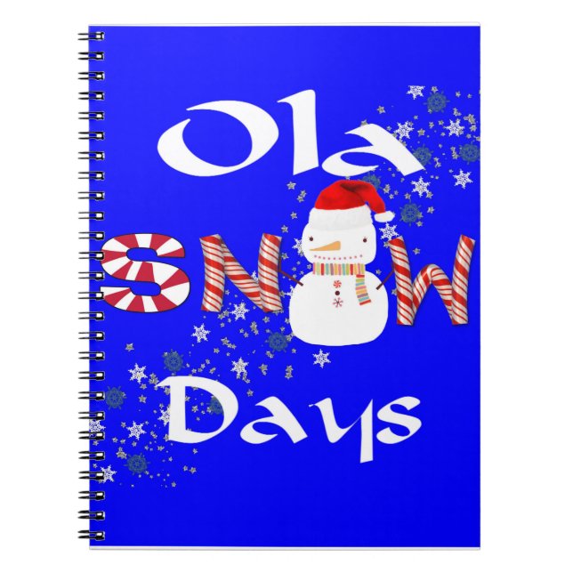 Christmas Spiral Notebook Snowman  (Front)