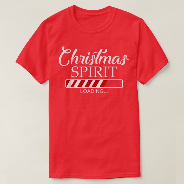 Christmas Spirit Loading Candy Cane Pattern Christ T-Shirt (Design Front)