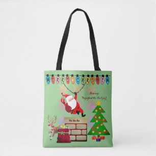 Christmas Spirit Santa Carry-all Tote Bag
