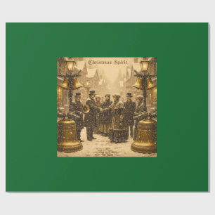 CHRISTMAS SPIRIT TRADITIONAL DESIGN WRAPPING PAPER