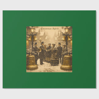 CHRISTMAS SPIRIT TRADITIONAL DESIGN WRAPPING PAPER