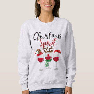 CHRISTMAS SPIRIT WINE SWEATSHIRT