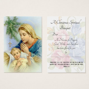 Christmas Spiritual Bouquet Prayer Holy Card