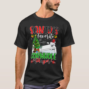 Christmas Sport Lover Funny Santa s Favorite Cornh T-Shirt