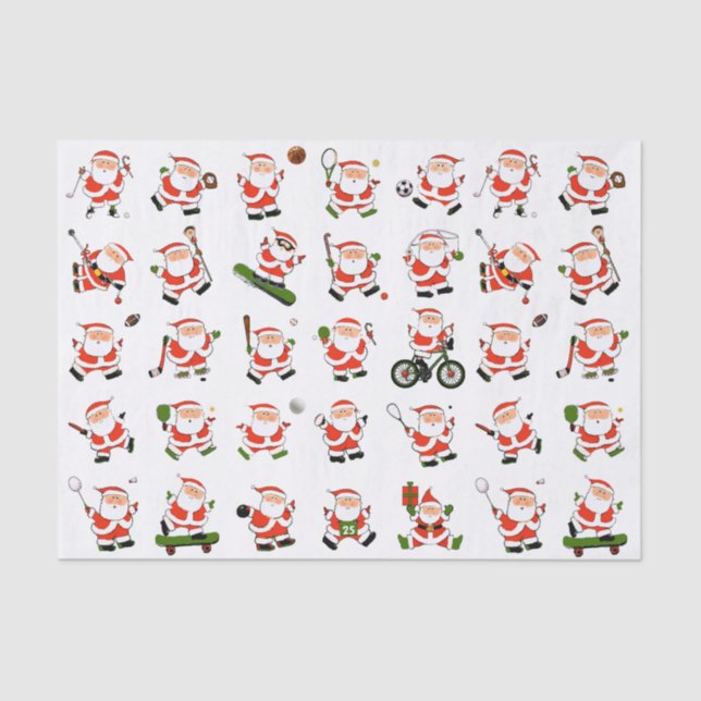 Christmas Sports Fan Holiday Gift Tissue Paper (Front)
