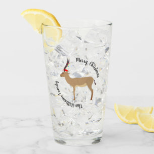 Christmas Springbok Glass
