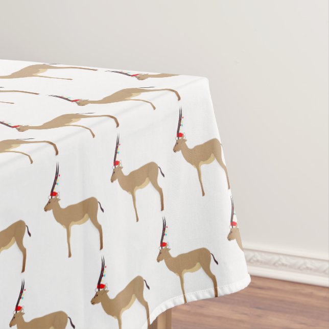 Christmas Springbok Tablecloth (In Situ)