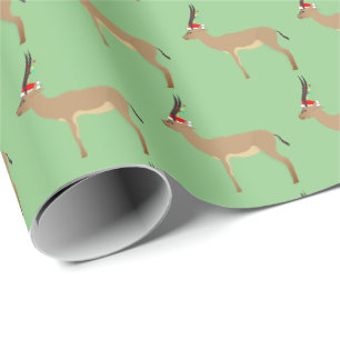 Christmas Springbok Wrapping Paper