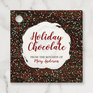 Christmas Sprinkles Chocolate Custom Label Tag
