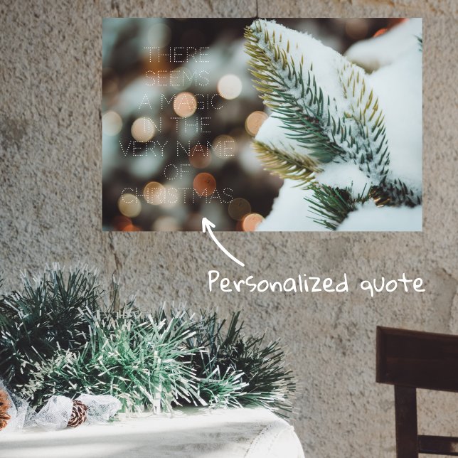 Christmas spruce branch and winter lights poster (Creator Uploaded)