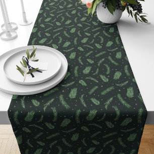 Christmas Spruce Pattern Short Table Runner