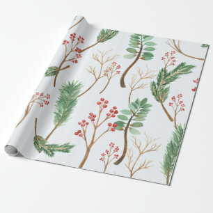 Christmas Spruce Pattern Wrapping Paper