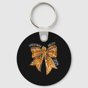 Christmas Squad 2024 Gingerbread Bow Coquette Noen Key Ring