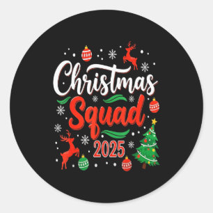Christmas Squad 2025 Matching Holiday Family Xmas Classic Round Sticker
