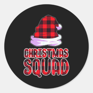 Christmas Squad Family Group Matching Christmas Pa Classic Round Sticker