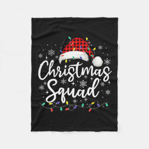 Christmas Squad Family Group Matching Christmas Pa Fleece Blanket