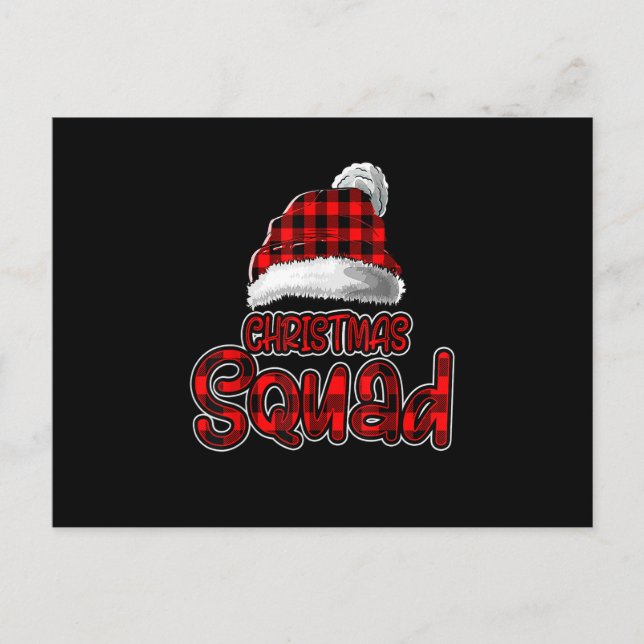 Christmas Squad Family Group Matching Funny Xmas P Invitation Postcard (Front)