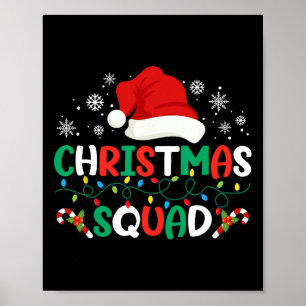 Christmas Squad Family Matching Funny Xmas Santa E Poster