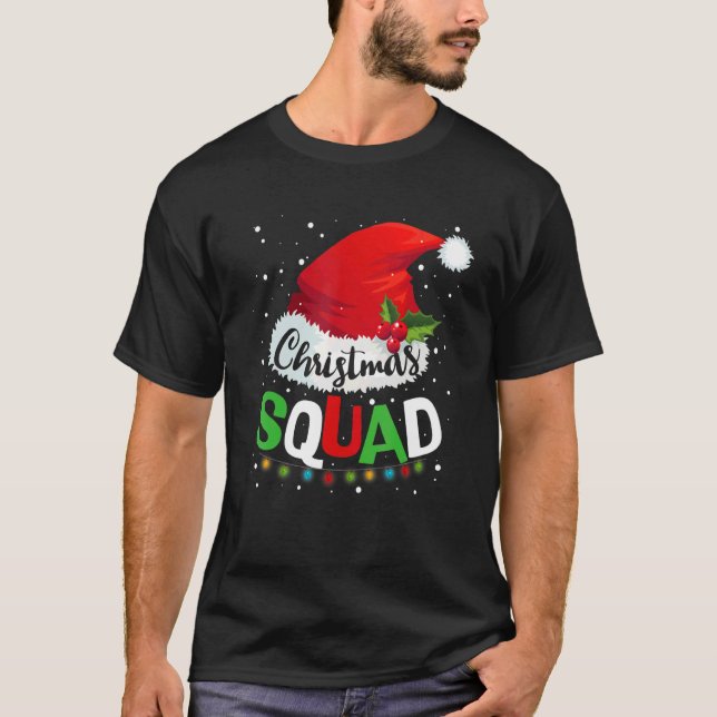 Christmas Squad Family Matching Pajamas Xmas T-Shirt (Front)