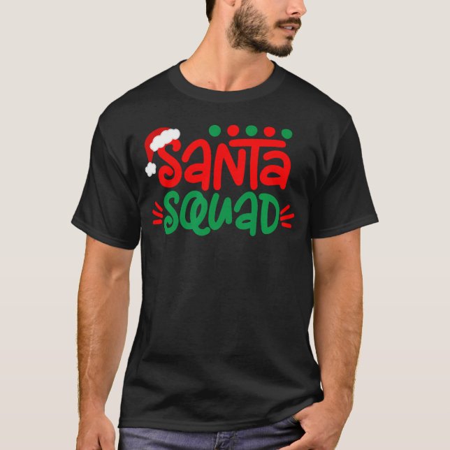 Christmas Squad Family Matching Xmas Santa Squad T-Shirt (Front)