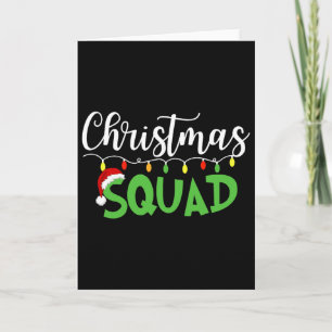 Christmas Squad Fun Xmas Tree Family Matching Paja Card