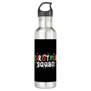 Christmas Squad Funny Xmas Family Matching Pajama 710 Ml Water Bottle