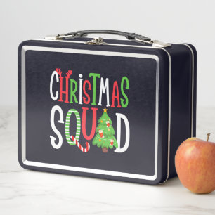 Christmas Squad Funny Xmas Tree Family Matching Metal Lunch Box