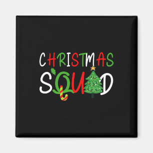 Christmas Squad Funny Xmas Tree Family Matching Pa Magnet
